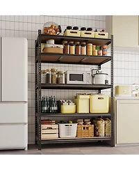 Flynama 5-Tier Heavy Duty 72" h x 48" w x 24" d Metal Storage Shelf for Garage, Living Room, Warehouse, Pantry, Closet, Kitchen