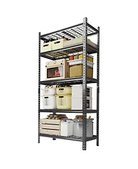 gaomon Adjustable 36" W x 16" D x 72" H Heavy Duty 5 Tier Metal Shelves for Garage Kitchen Pantry Warehouse Basement Storage
