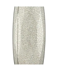 Regency Hill Landro Modern Mid Century Table Lamps Set of 2 with Clear Round Risers 29" Tall Mercury Glass Drum Shade for Bedroom Living Room