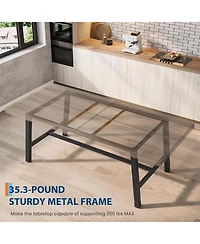 gaomon 78.7" Industrial Kitchen Dining Table for 6-8 People Dinner, Kitchen, Dining Room