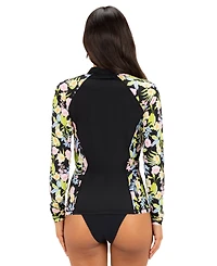 Hurley Women's Zipper Closure Long-Sleeve Rashguard