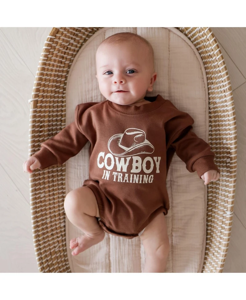 Sweet Wink Baby Boys (0M-18M) Cowboy Training Western Long Sleeve Romper