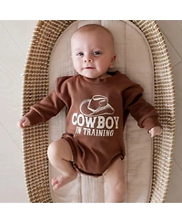 Sweet Wink Baby Boys (0M-18M) Cowboy Training Western Long Sleeve Romper