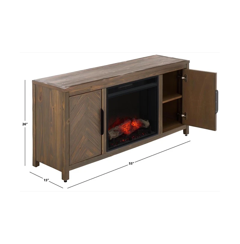 Augusta Home Jerah 2 Cabinet Fir Fireplace