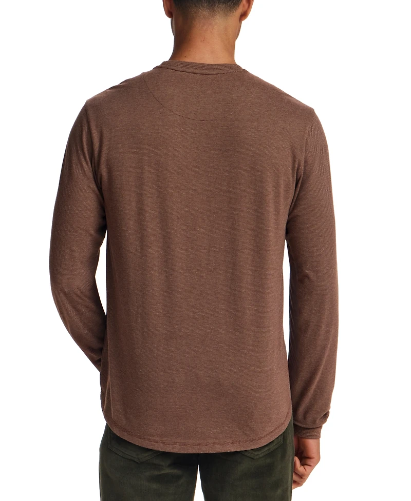 Weatherproof Vintage Mens' Microstripe Jersey Crewneck Shirt
