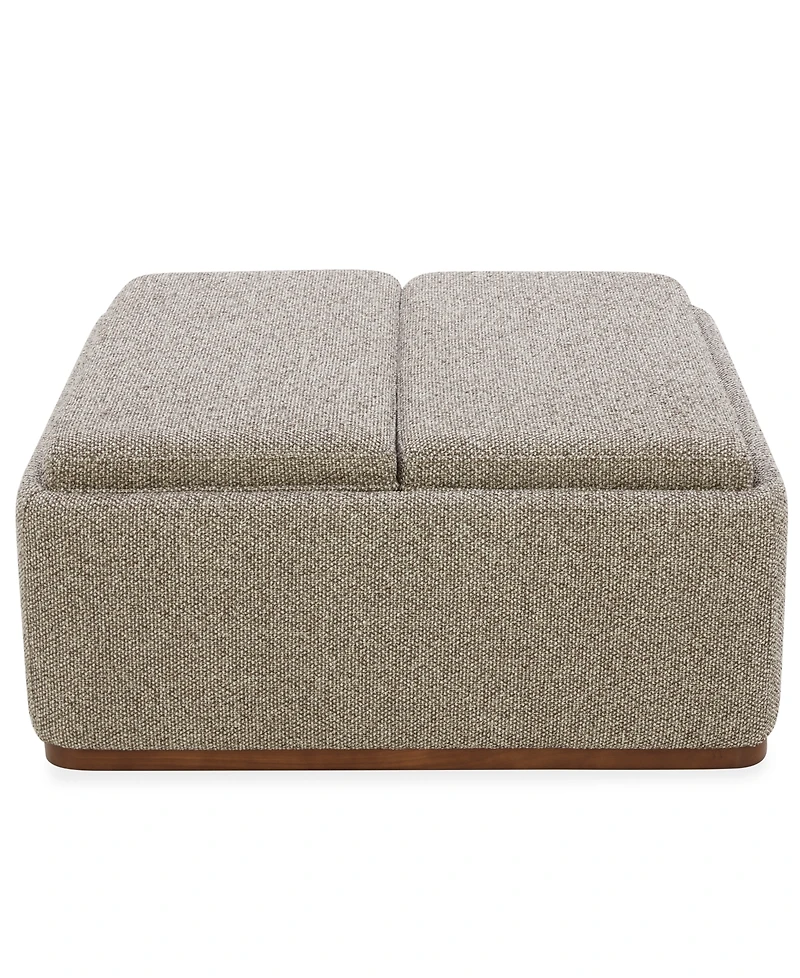 Evandro 39" Fabric Square Ottoman with Storage, Macy's Exclusive