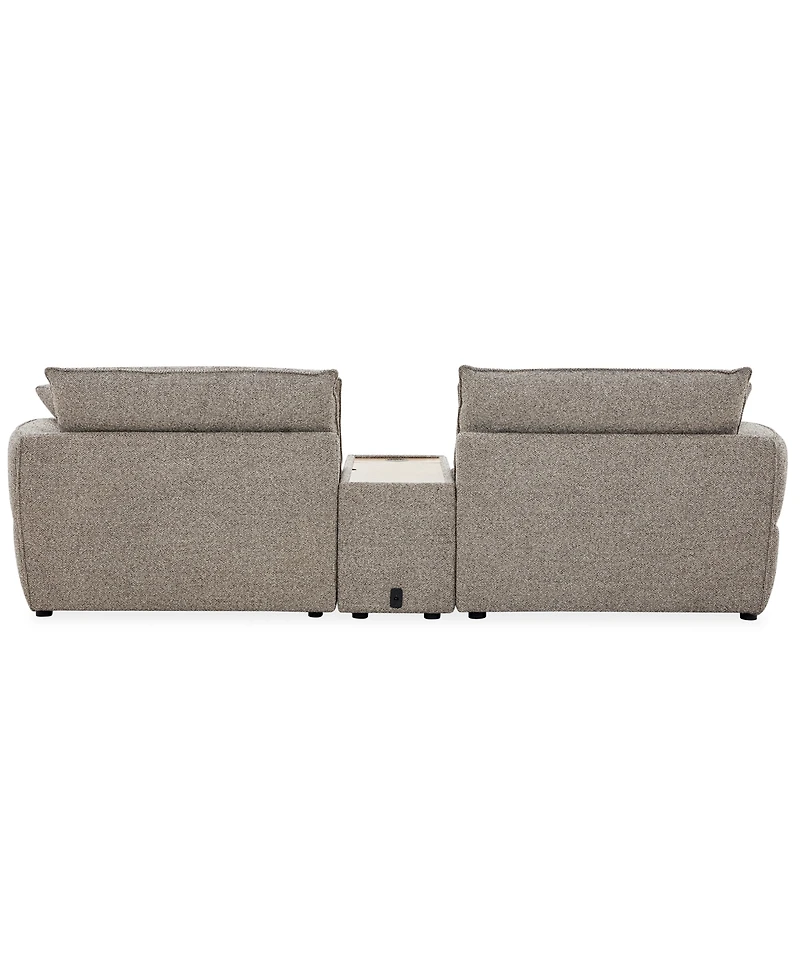 Evandro 3-Piece Sofa with Console Set (Laf Chair, Raf Chair & Console), Macy's Exclusive