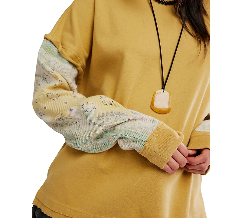 Free People Women's Wild and Twofer Crewneck Top