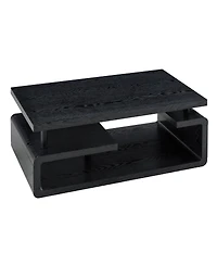 Streamdale Furniture 3-Tier Modern Mdf Coffee Table with Wood Grain Finish