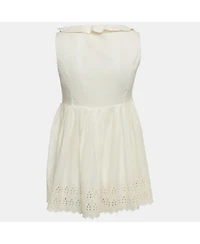 Pre-Owned Marni Women's Cotton Adjustable Ruffle Neck Mini Dress