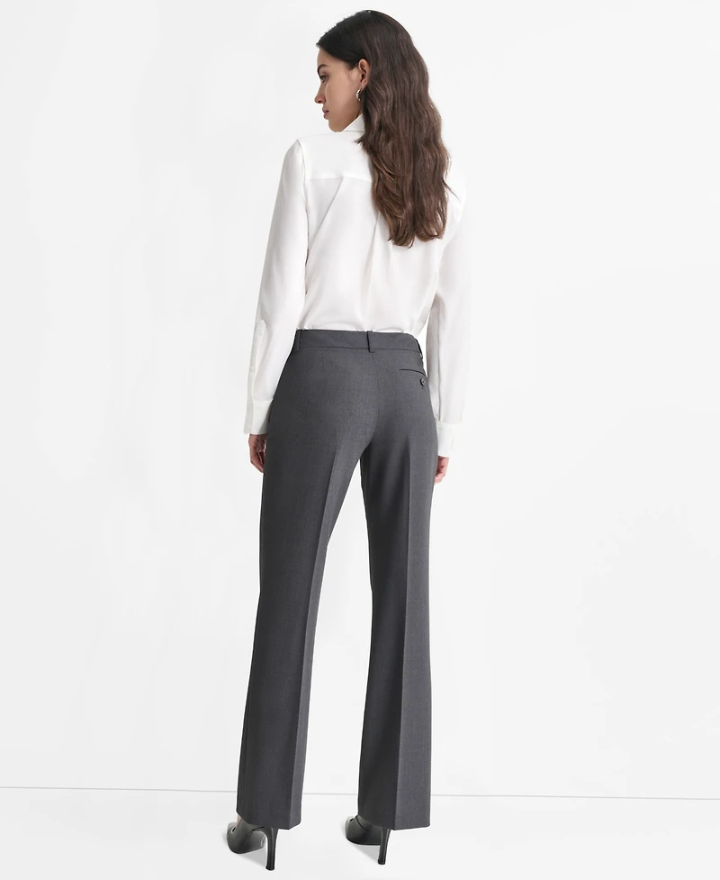 Dkny Petite High-Rise Straight-Leg Pants