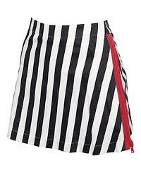 Pre-Owned Love Moschino Women's Cotton Contrast Zip Detail Mini Skirt