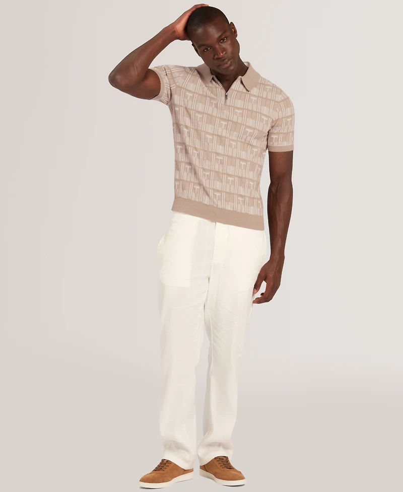 Ted Baker Men's Nappier Zip-Neck Regular-fit Polo Shirt