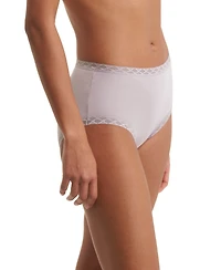 Natori Bliss Lace-Trim High Rise Cotton Brief 755058
