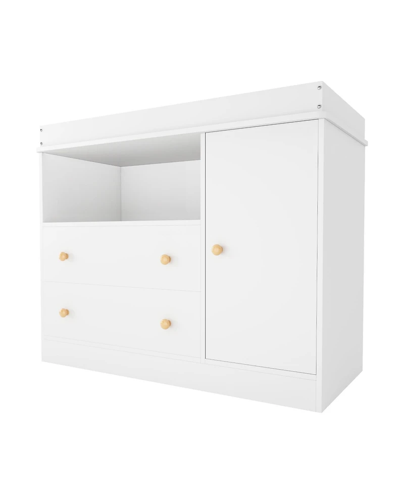 gaomon 3-in-1 Baby Changing Table with 2 Drawers and Cabinet
