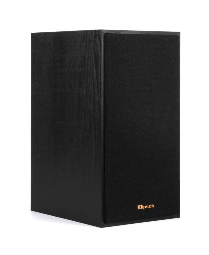Klipsch Reference R-41M Bookshelf Home Speakers, Black Textured Wood Grain Vinyl, Pair