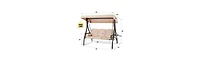 Erommy Porch Swing with Stand and Adjustable Canopy
