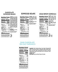 Sugarfina Caffe Luxxe Bellissimo Coffee Bento Box Dark Chocolate Sea Salt Caramel Candy Mix Bag, 2-Pack