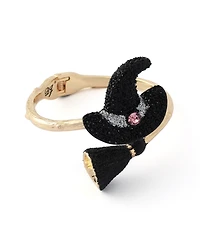 Betsey Johnson Faux-Stone Pretty Spooky Witchy Hat Bangle Bracelet