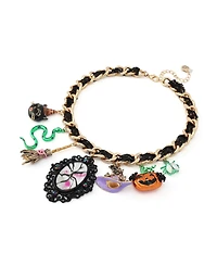Betsey Johnson Faux-Stone Halloween Witchy Statement Bib Necklace