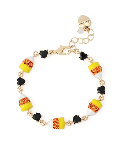 Betsey Johnson Faux-Stone Halloween Candy Corn Link Bracelet