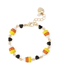Betsey Johnson Faux-Stone Halloween Candy Corn Link Bracelet