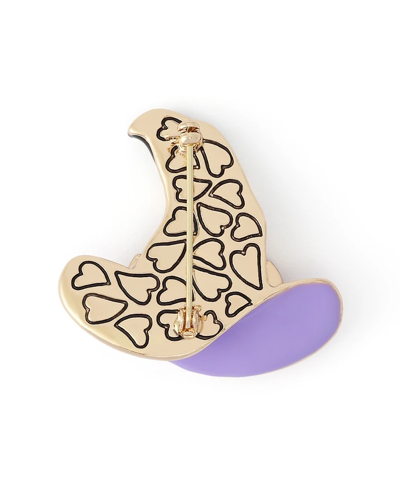 Betsey Johnson Faux-Stone Halloween Witchy Hat Brooch