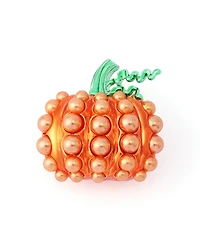Betsey Johnson Orange Halloween Cultured Pearl Pumpkin Brooch