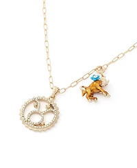 Betsey Johnson Faux-Stone Taurus Celestial Pendant Necklace Charm Zodiac Set