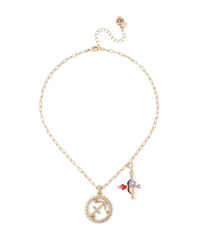 Betsey Johnson Faux-Stone Sagittarius Celestial Pendant Necklace Charm Zodiac Set