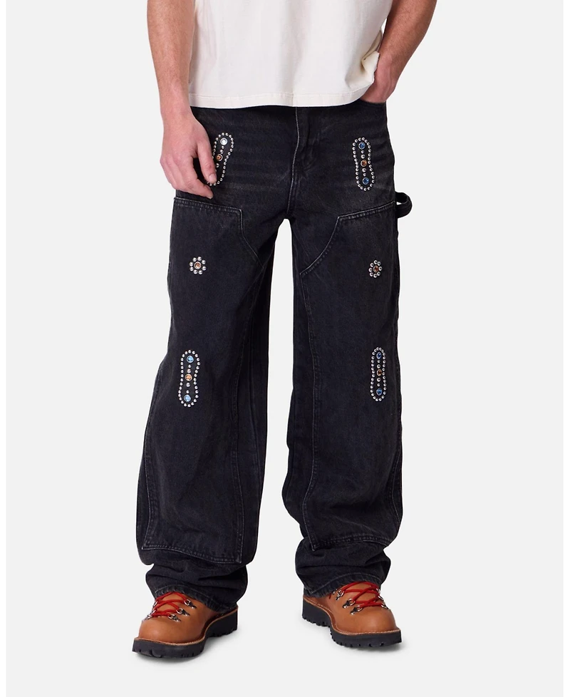 mnml Men's Ultra Baggy Western Jewel Jeans