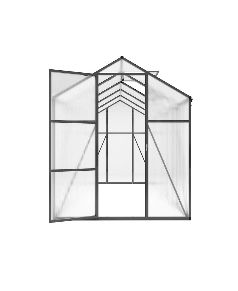 Streamdale Furniture Gain height 6x10 Feet Aluminum Greenhouse with Polycarbonate Panels
