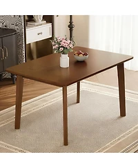 Streamdale Furniture 5-Piece Dining Set - Solid Wood Table 4 Upholstered Chairs