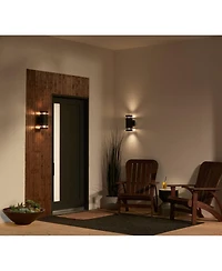 Possini Euro Design Skyridge 11 3/4" High Mid Century Modern Outdoor Wall Light Fixture Mount Porch House Up-Down