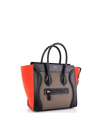 Pre-Owned Celine Micro Tricolor Luggage Bag Leather