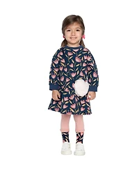 Deux par Toddler Girls 2T - 5T French Terry Dress Tulip Print