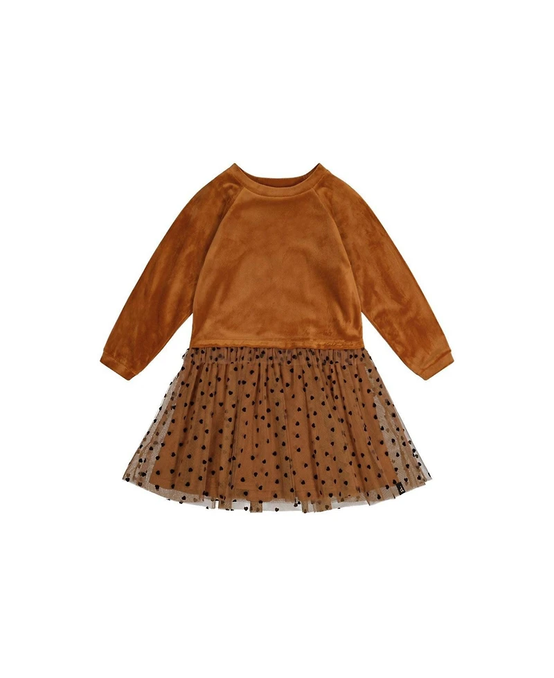 Deux par Little and Big Girl 6 - 14 Bi-Material Dress