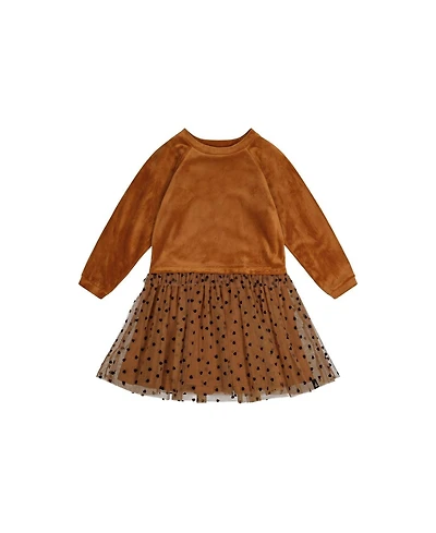 Deux par Little and Big Girl 6 - 14 Bi-Material Dress
