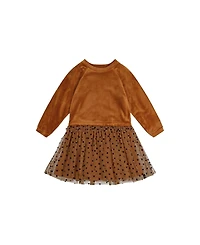Deux par Little and Big Girl 6 - 14 Bi-Material Dress