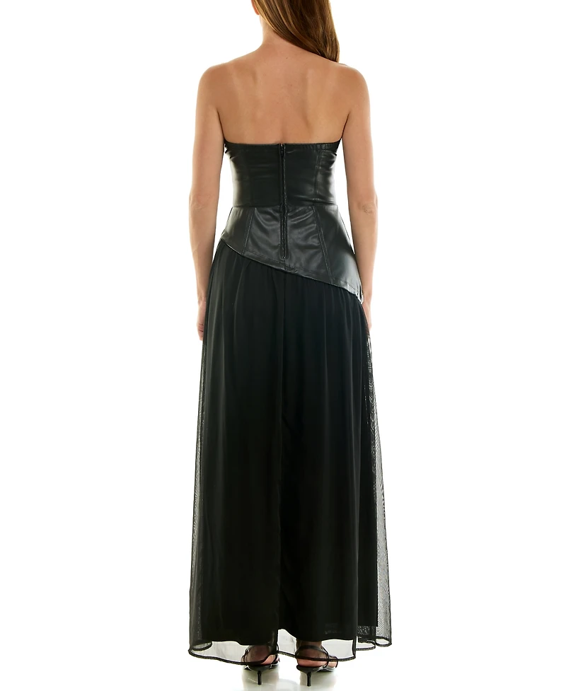 Row A Juniors' Sweetheart Neck Midi Dress