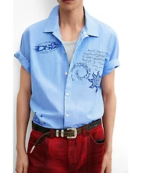 Desigual Men's Short printed cotton shirt