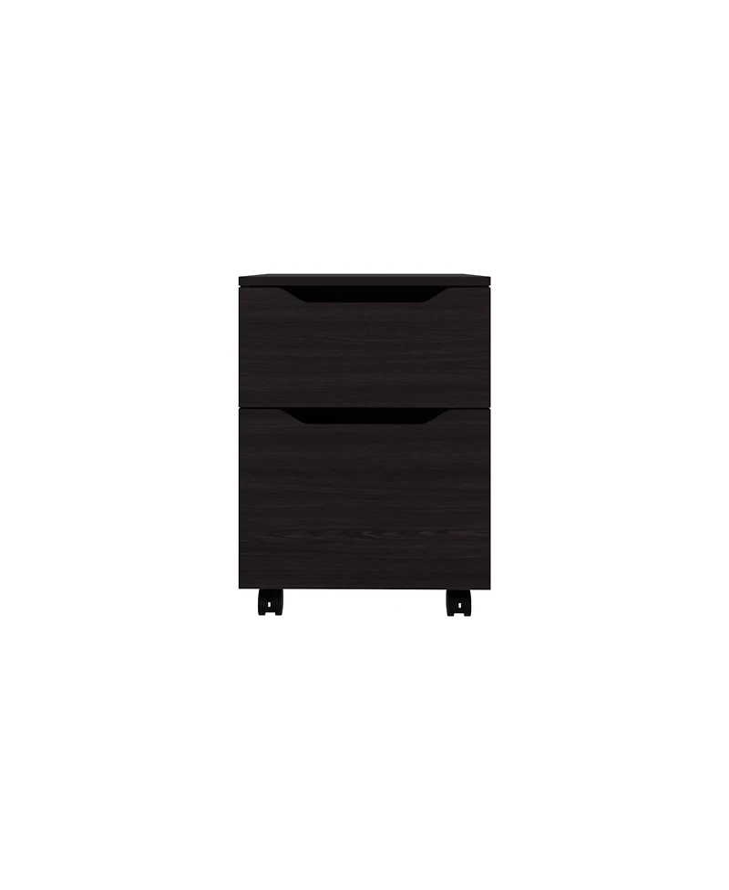 Fm Furniture Ocala Set of 2 Nightstands: Modern Bed Set with Storage Drawer and Shelf, Wenge