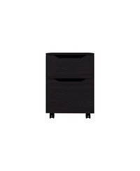 Fm Furniture Ocala Set of 2 Nightstands: Modern Bed Set with Storage Drawer and Shelf, Wenge