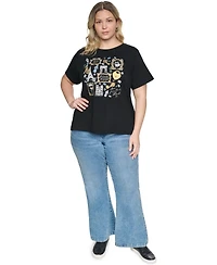 Karl Lagerfeld Paris Plus Crewneck Whimsy Frames Logo T-Shirt