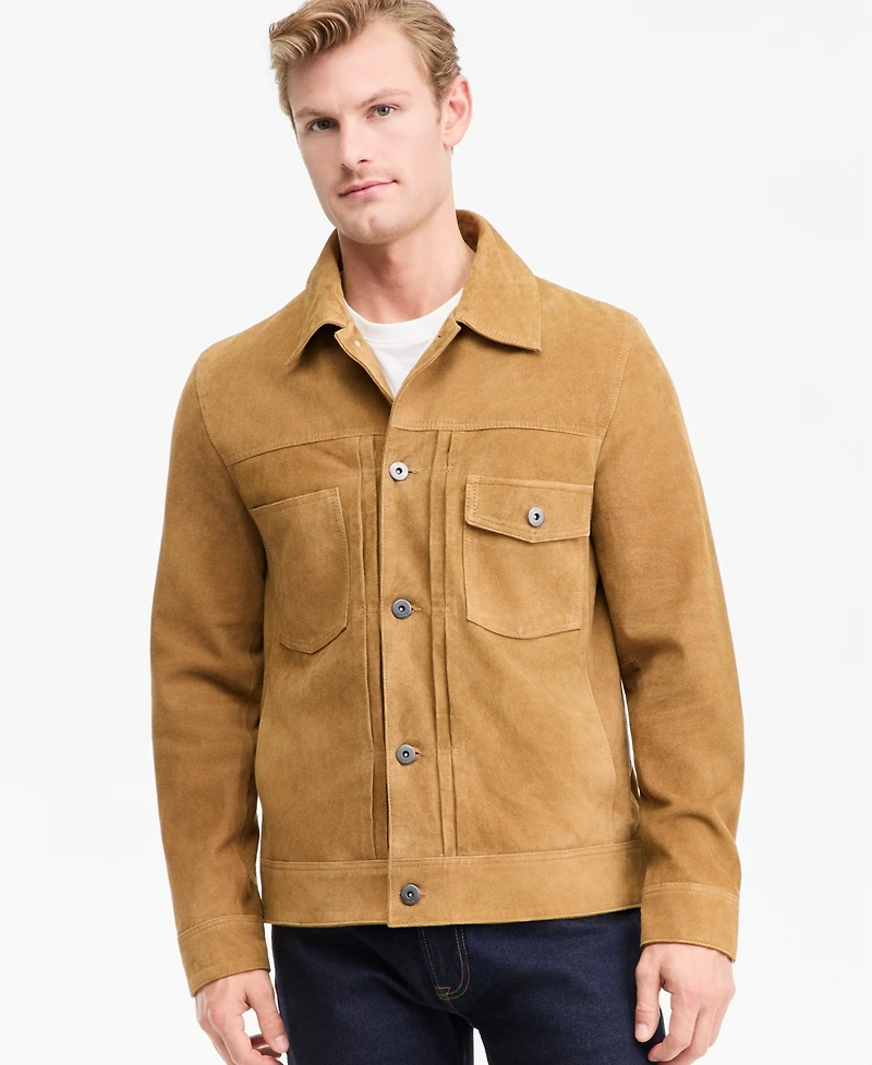 Ted by Baker Men's Suede Trucker Jacket