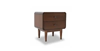 Lucky One Solid Wood Mid Century Nightstand with Tapered Legs