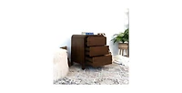 Lucky One 23.6" Width Solid Wood Mid Century Nightstand with 3-Drawer
