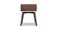 Lucky One 22.5" Width Assembled Mid Century Nightstand 1-Drawer Solid Wood