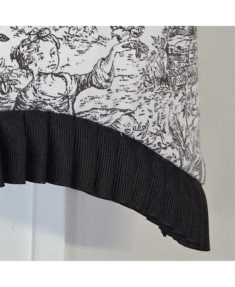Rlf Home French Country Ruffled Provance Window Valance 100% Cotton Lined Rod Pocket