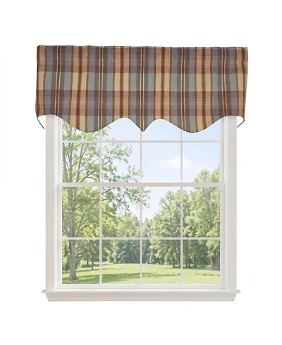 Rlf Home Tartan Plaid Regal Window Valance 100% Cotton Lined Rod Pocket